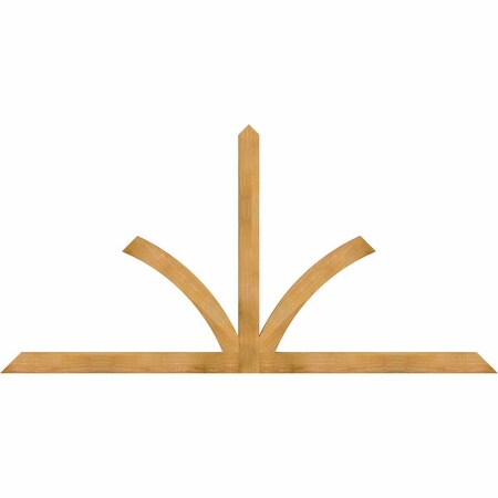 Ekena Millwork Richland Rough Sawn Timber Gable Bracket, Western Red Cedar, 96"W x 48"H x 2"D x 4"F, 12/12 Pitch GBW096X48X0204RIC00RWR